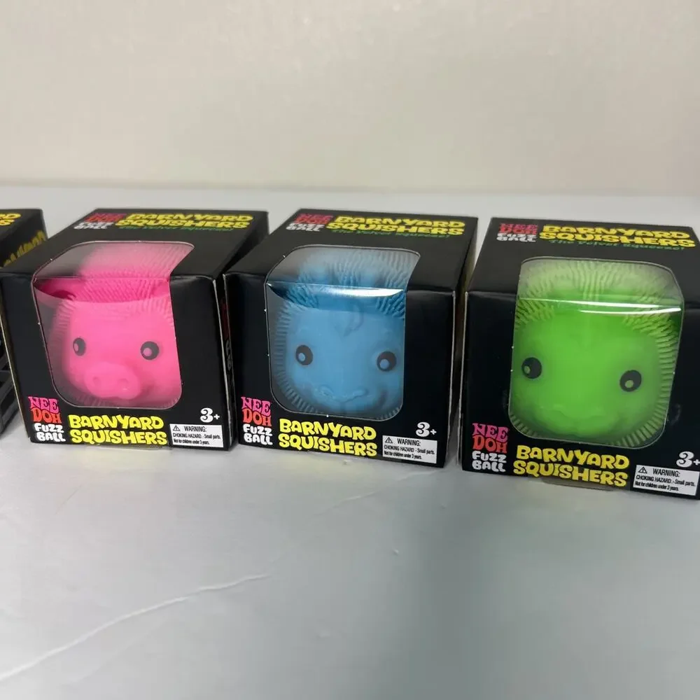 New Sealed Authentic Schylling Needoh Barnyard Squisher 5 total